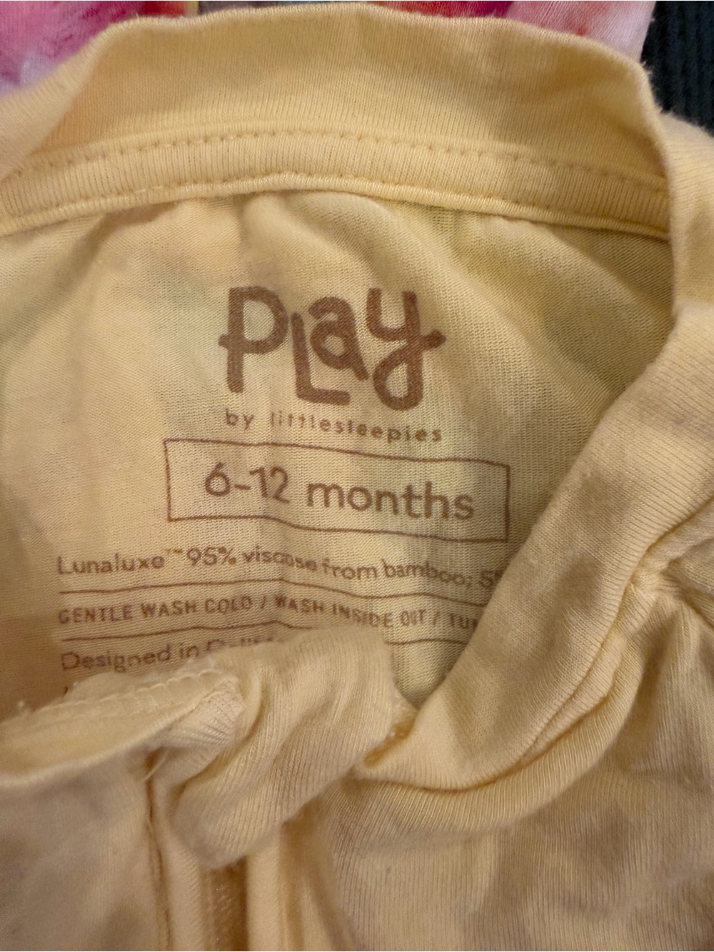 Play by little sleepies Yellow Baby Romper - 6-12 Months